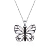 Butterfly Resin Pendant Necklaces PW-WG40B23-02-1