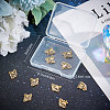 10Pcs Brass Micro Pave Clear Cubic Zirconia Charms KK-BBC0003-18-7