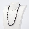 Natural Snowflake Obsidian Necklaces X-NJEW-D264-15-3