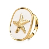 304 Stainless Steel Enamel Cuff Open Rings SA-CBA369F-04G-05-4
