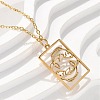 304 Stainless Steel Necklace NJEW-D330-01G-12-1