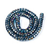 AB Color Plated Transparent Glass Beads Strands GLAA-T026-4x8mm-T03-2