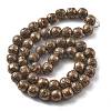 Electroplated Natural Lava Rock Beads Strands G-A251-E01-01D-2