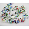 Handmade Millefiori Glass Beads Strands LK139-2