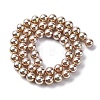UV Plating Pearlized Glass Pearl Beads Strands GLAA-F128-01B-T15-4