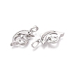 Brass Micro Pave Clear Cubic Zirconia Pendants KK-Q073-11P-2