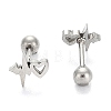 Tarnish Resistant 201 Stainless Steel Barbell Cartilage Earrings EJEW-R147-40-1