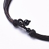 Adjustable Waxed Cord Necklace Making MAK-L027-B01-3