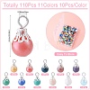 110Pcs 11 Colors Electroplate Glass Pendants PALLOY-TAC0309-4