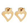 Vacuum Plating 304 Stainless Steel Stud Earrings for Women EJEW-A048-41B-G-1