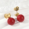 304 Stainless Steel Enamel Stud Earrings EJEW-G423-11G-2