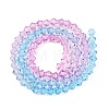 Gradient Color Baking Paint Glass Bead Strands X-DGLA-A039-T2mm-A06-3
