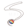 Rainbow Pride Necklace NJEW-F291-01G-2