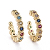 Brass Micro Pave Cubic Zirconia Cuff Earrings ZIRC-H109-06G-6