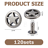 120 Bags Zinc Alloy Decorative Rivets FIND-FH0017-90B-2