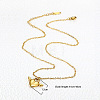 304 Stainless Steel Heart Lock with Angel Wings Pendant Necklaces for Women WG91D89-01-3