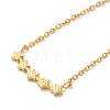 304 Stainless Steel Textured Star Pendant Necklaces for Women NJEW-H016-03G-2