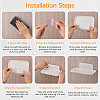 4 Bags 2 Styles Plastic Bathroom Foldable Wall-Mounted Shelves ODIS-DL0001-07-6