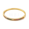 Brass Pave Colorful Cubic Zirconia Hinged Bangles for Women BJEW-S147-33G-D-2