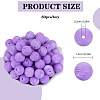 80Pcs Round Silicone Focal Beads SIL-SZ0001-24-30-2