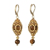 Gemstone Leveback Earrings for Women EJEW-MZ00785-4
