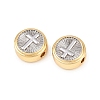 Two Tone Brass Beads KK-C162-088B-GP-2