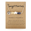 667 Stainless Steel with Natural Yellow Quartz & Natural Howlite & Natural Sodalite Chip Pendant Necklaces FS-WGFED6E-06-1