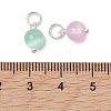 Dyed Natural Selenite Pendants PALLOY-JF05224-02-4