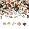 Beadthoven 100Pcs 5 Color Stainless Steel Pendants STAS-BT0001-14-2