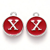 Platinum Plated Alloy Enamel Charms X-ENAM-S118-03X-P-1