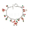 Christmas Alloy Enamel Charm Bracelets LS-BJEW-H634-01C-KCGP-2