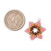 Glass Seed Beaded Pendants PALLOY-MZ01241-04-2