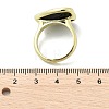 Heart Brass Natural Obsidian Finger Rings RJEW-D304-01G-G-3