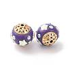 Handmade Resin Indonesia Round Beads IPDL-P005-22KCG-03-2