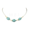 Ocean Sea Animals Synthetic Turquoise & Natural Cultured Freshwater Pearl & Glass Seed Beaded Necklaces for Women NJEW-JN06127-02-3