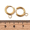 Stainless Steel Huggie Hoop Earring Findings STAS-J400-36A-G-3