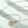 Brass Twelve Constellations Tarot Pendant Necklaces NJEW-Q006-01G-G-1