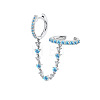 Brass Cubic Zirconia Hoop Earrings FS-WGC777E-11-1