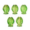 Electroplate and Golden Metal Enlaced Glass Beads EGLA-T029-01H-1
