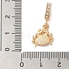 Rack Plating Alloy Rhinestone European Dangle Charms PALLOY-S189-38G-03-3