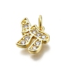Brass Micro Pave Cubic Zirconia Pendants X-KK-K400-36G-2