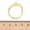 Brass Micro Pave Cubic Zirconia Cuff Open Rings RJEW-C158-01G-5