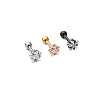 316L Surgical Stainless Steel Clear Cubic Zirconia Star Cartilage Earrings WGC4894-11-5