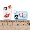 Christmas Opaque Resin Cabochons RESI-C065-01-3