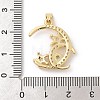 Brass Micro Pave Cubic Zirconia Pendants ZIRC-I069-02G-02-3