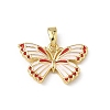 Brass Enamel Pendants KK-F924-11G-02-1