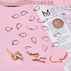 80Pcs 2 Colors 304 Stainless Steel Leverback Earring Findings STAS-ME0001-26-4