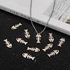 Tarnish Resistant Fishbone 201 Stainless Steel Pendants STAS-R071-19-5