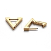 304 Stainless Steel Triangle Huggie Hoop Earrings STAS-J033-02A-G-3