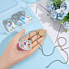 3Pcs 3 Styles Glass Charms Ceiling Fan Pull Chain Extenders HJEW-SP0001-81-3